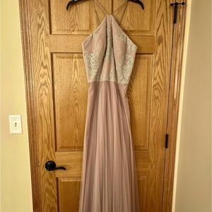 Light Pink Full Length Prom Dress
